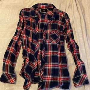 Super soft navy/red flannel (M) by Rails; worn once, excellent condition